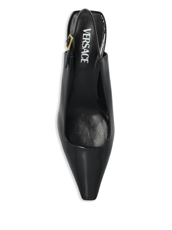 【Versace】ピンヒール レザーパンプス Versace レザーパンプス | ブラック | FARFETCH JP