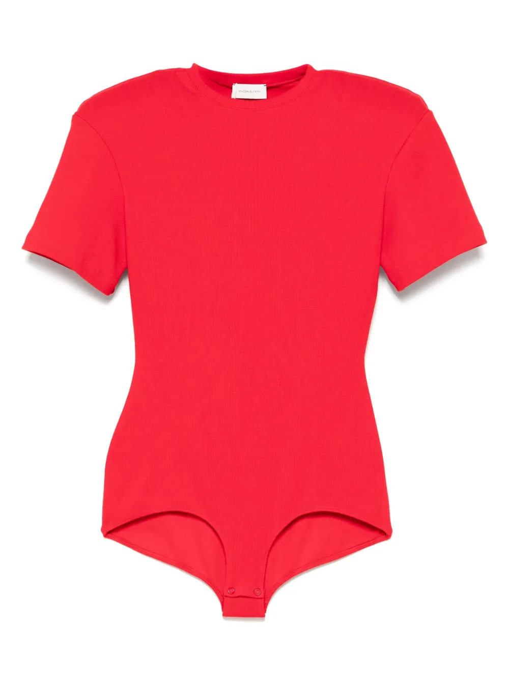Magda Butrym ribbed short-sleeve bodysuit | Red | Image 1
