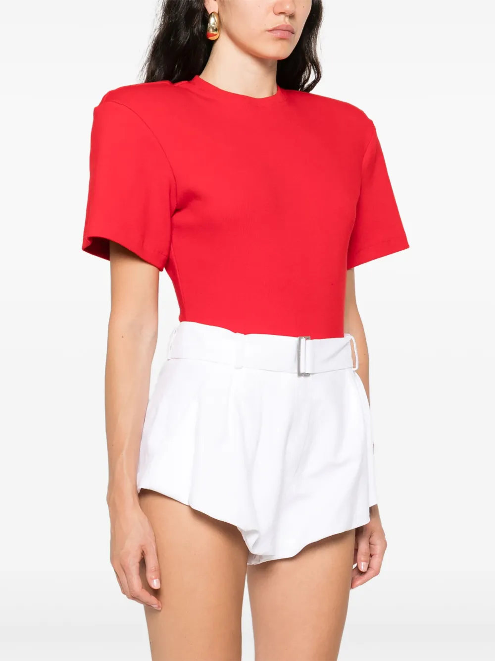 MAGDA BUTRYM RIBBED SHORT-SLEEVE BODYSUIT 
