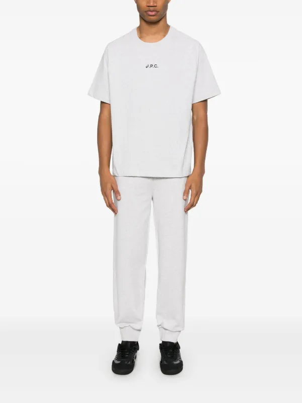 関税込★A.P.C.★A.P.C. X ASICS ロゴ WIND Tシャツ ホワイト A.P.C. x Asics 'Wind' Tシャツ | グレー | FARFETCH JP