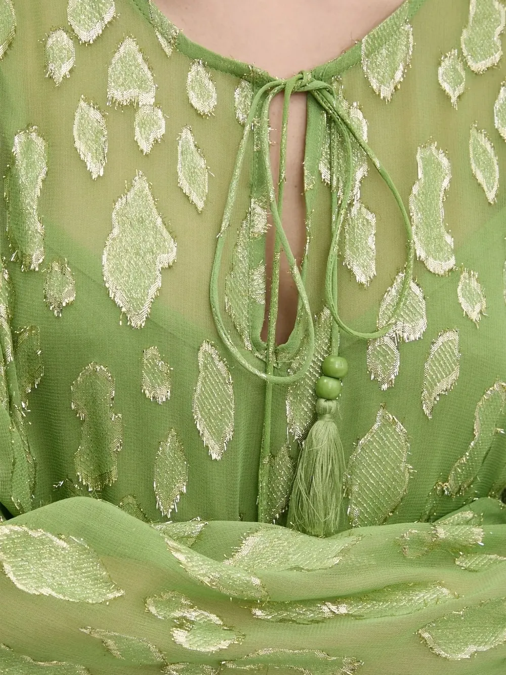 NEVER FULLY DRESSED Harmony maxi-jurk Groen