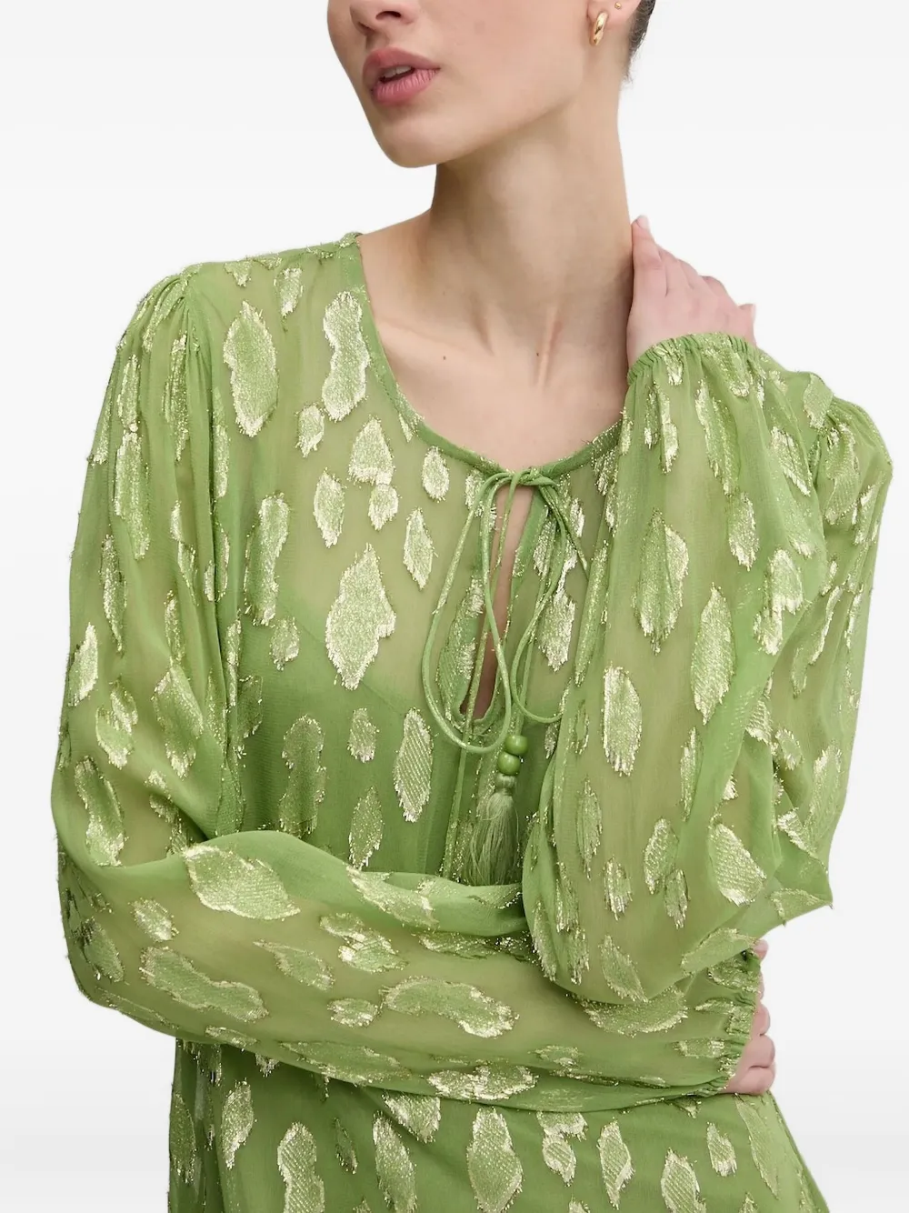 NEVER FULLY DRESSED Harmony maxi-jurk Groen