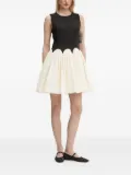 NEVER FULLY DRESSED scalloped-hem mini dress - Black