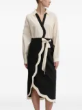 NEVER FULLY DRESSED scallop-detail wrap blouse - Neutrals