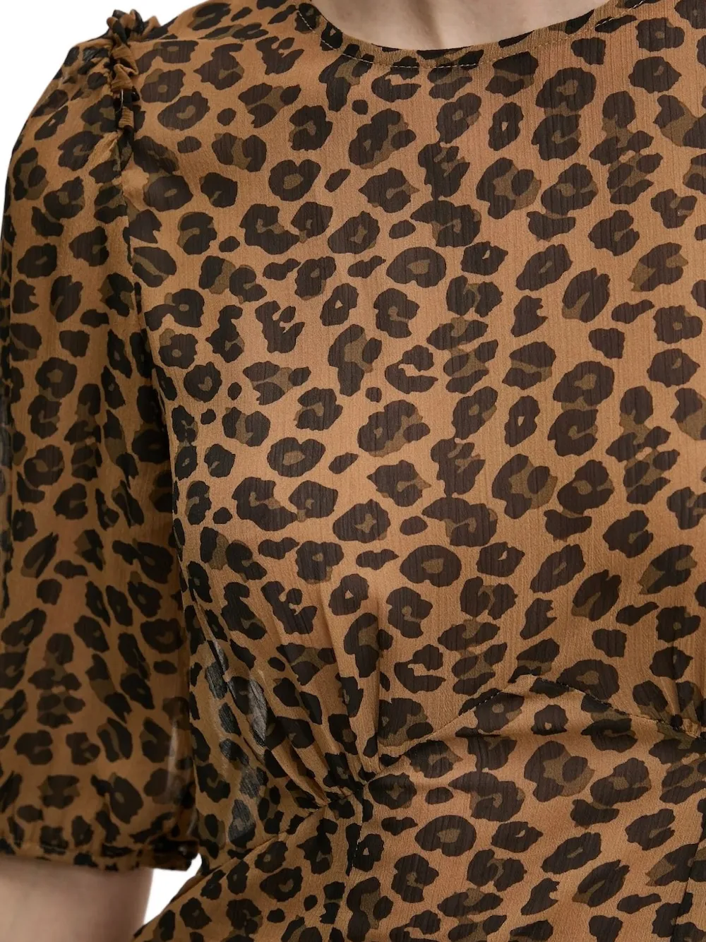 Never Fully Dressed Leopard-print Midi Dress In Brown