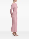 NEVER FULLY DRESSED ribbed tie-waist dress - Pink