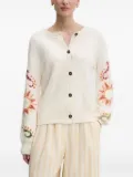 NEVER FULLY DRESSED embroidered long-sleeve cardigan - White