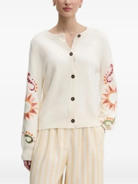 NEVER FULLY DRESSED embroidered long-sleeve cardigan