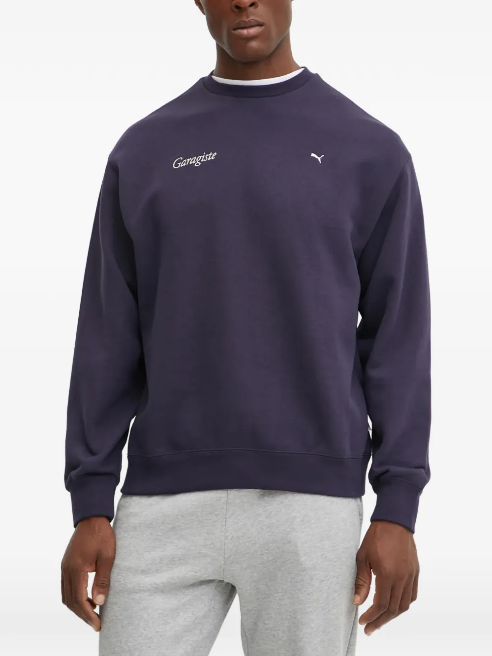 PUMA logo crew-neck sweatshirt - Blu