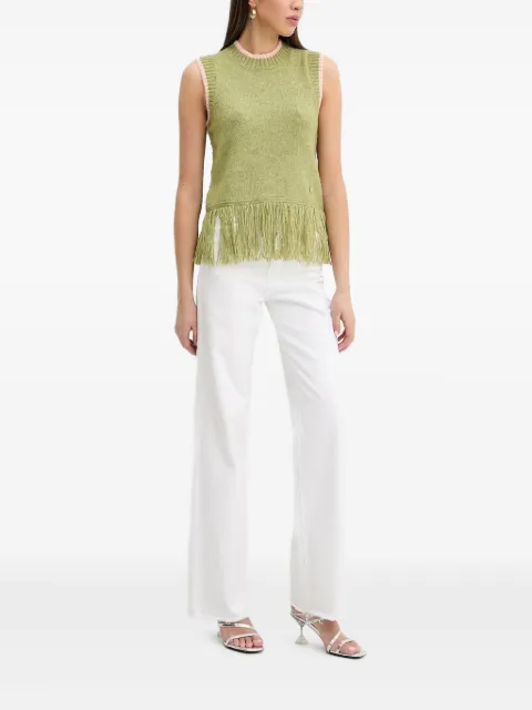 NEVER FULLY DRESSED fringe-trimmed sleeveless top
