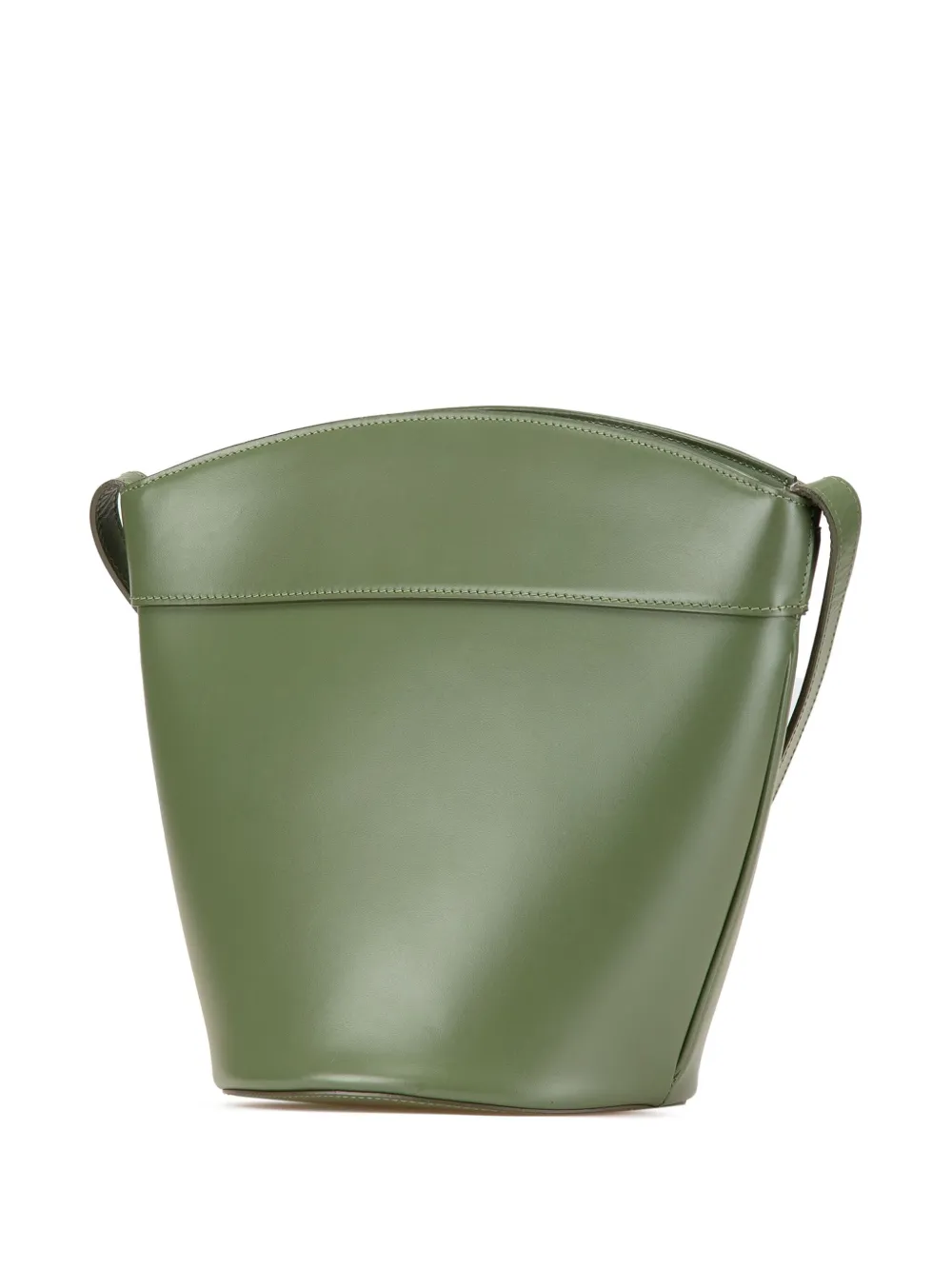 Pre-owned Celine 2019 Leather Crecy Bucket Bag In Green