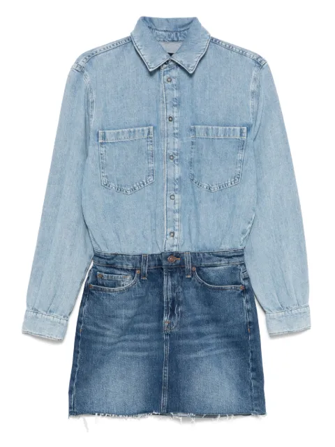 7 For All Mankind falda corta de mezclilla