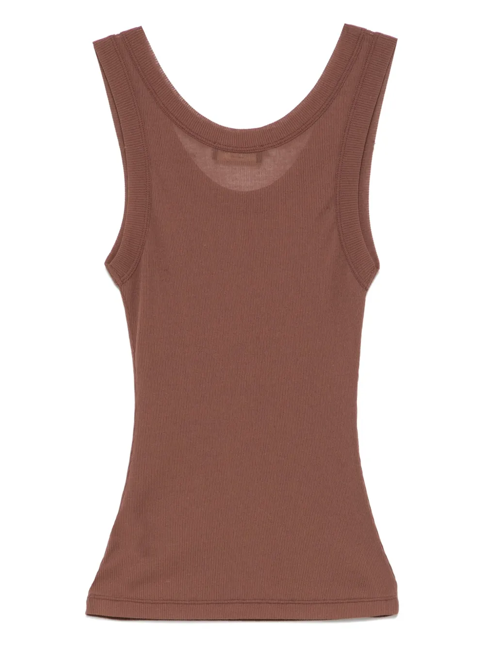 Roberto Collina Geribbelde tanktop Bruin