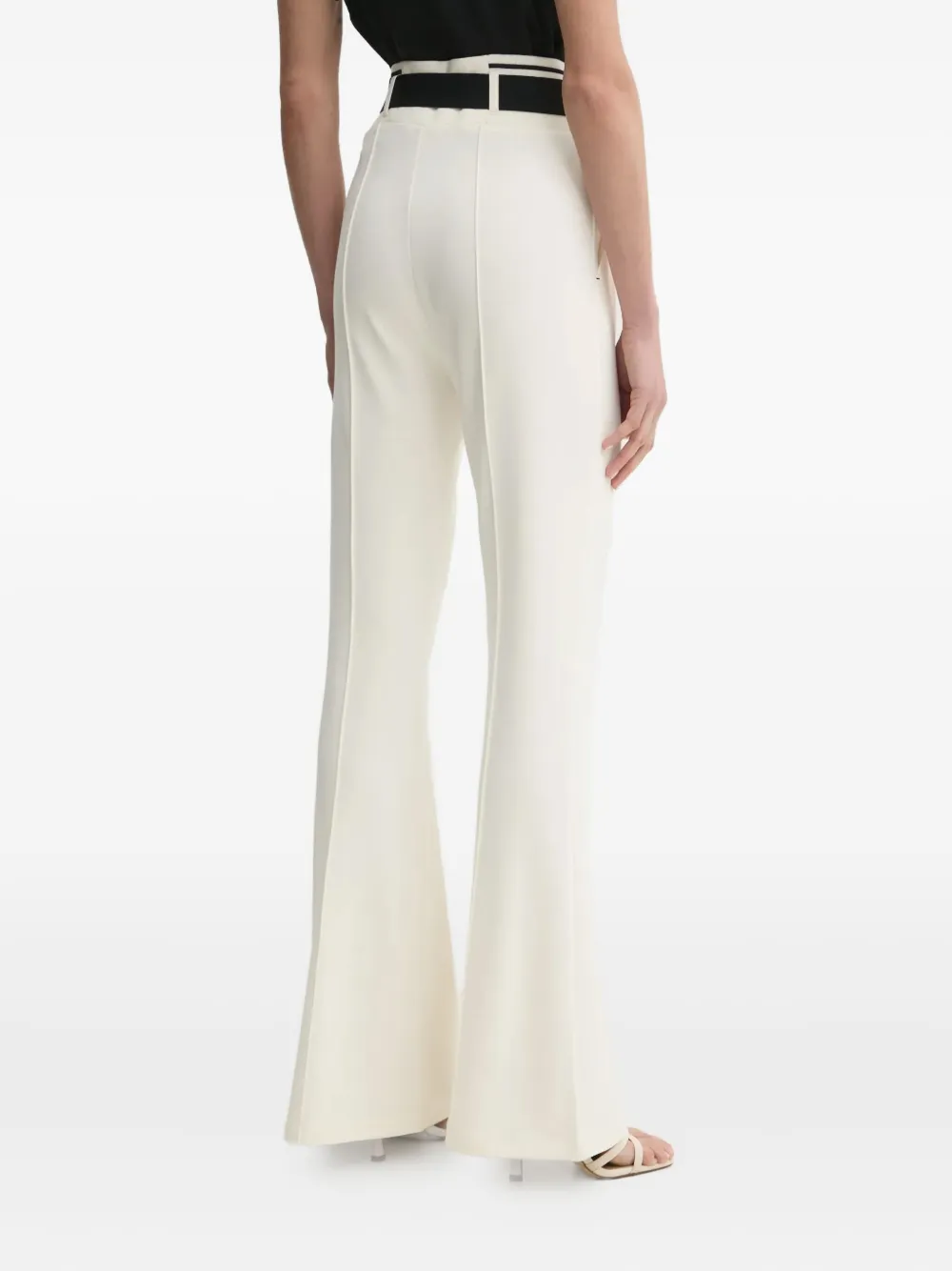 Liu •jo Belted Flared Pants In Brown