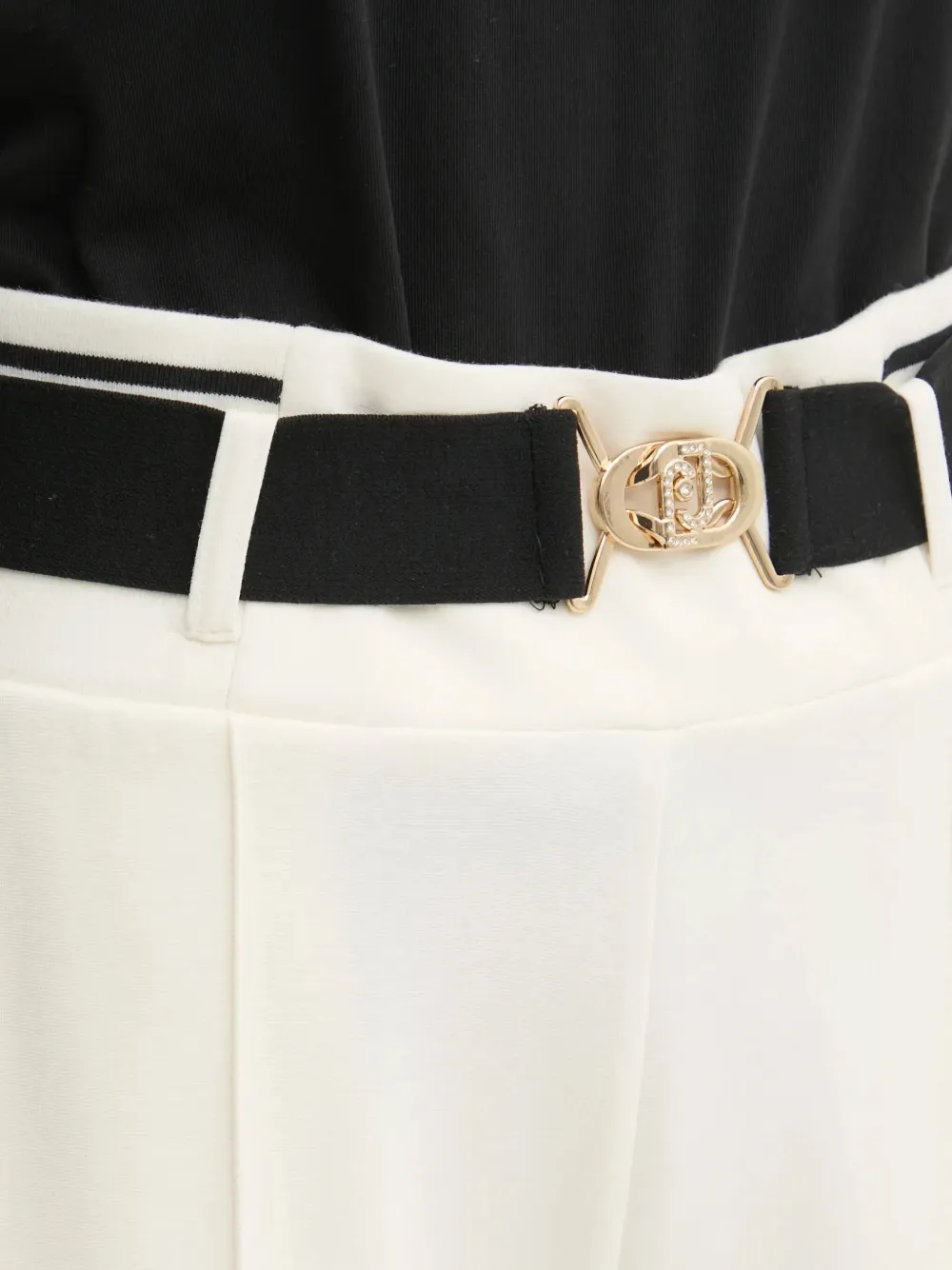 Liu •jo Belted Flared Pants In Brown