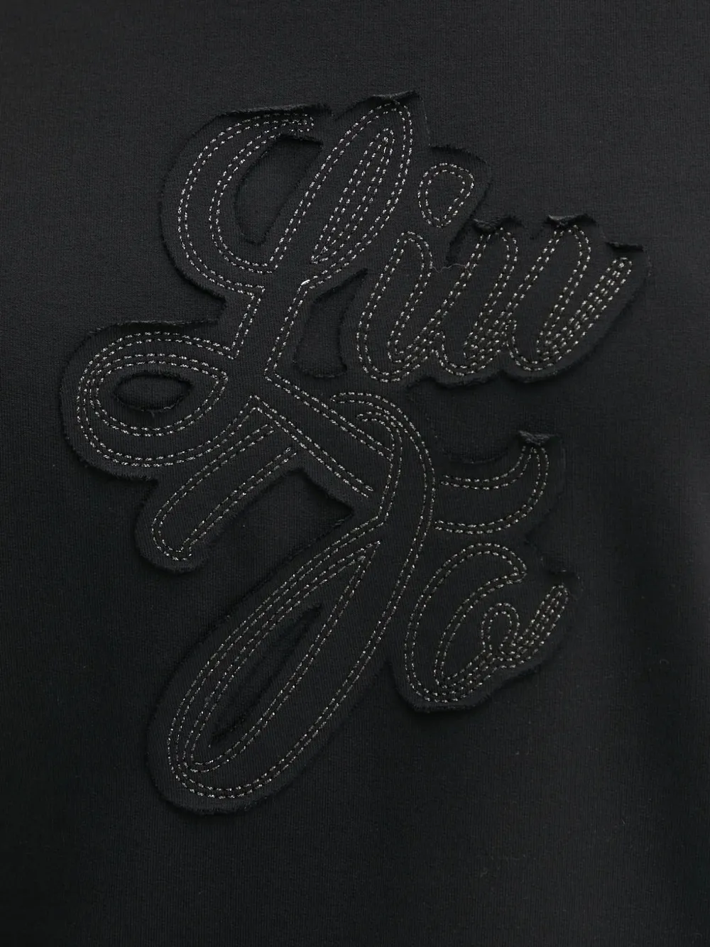 LIU JO Sweater met logodetail en lange mouwen Zwart