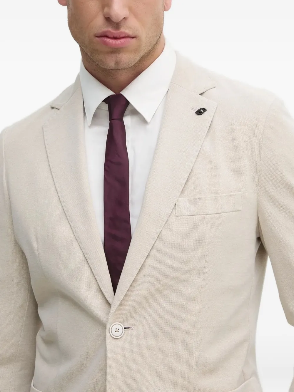 LIU JO Stylish jack met enkele rij knopen en opgestikte zak Beige