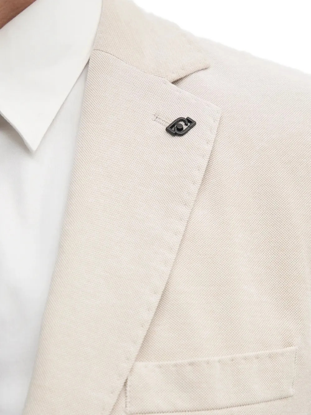 LIU JO Stylish jack met enkele rij knopen en opgestikte zak Beige