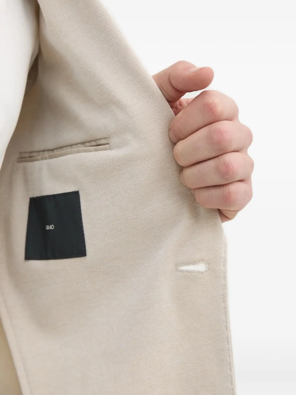 LIU JO Stylish jack met enkele rij knopen en opgestikte zak Beige
