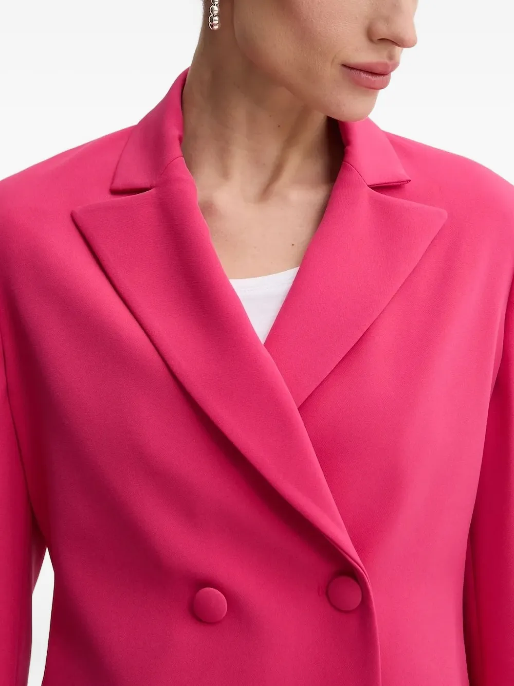 LIU JO double-breasted cropped blazer Roze