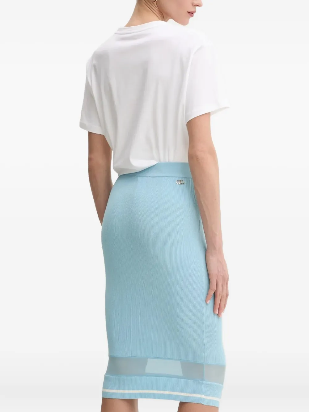LIU JO ribbed-knit mesh-insert skirt | Pencil Skirts | Image 2