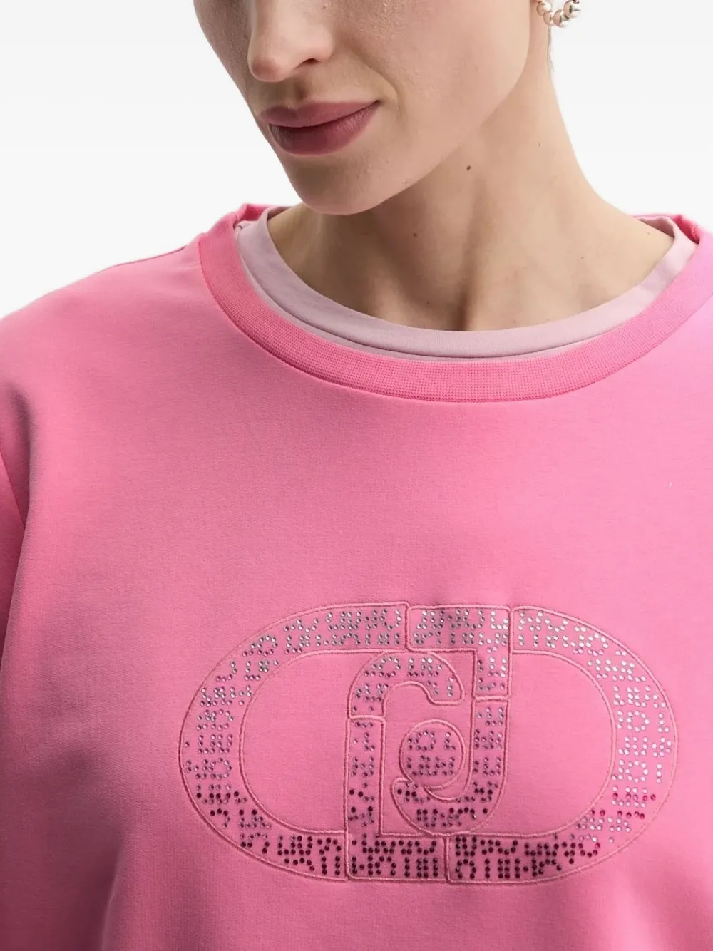 LIU JO Sweater met logo Roze