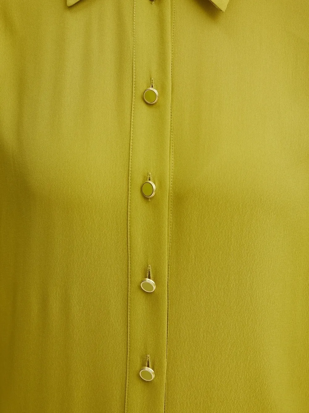 Liu •jo Pleated Collared Shirt Mini Dress In Green