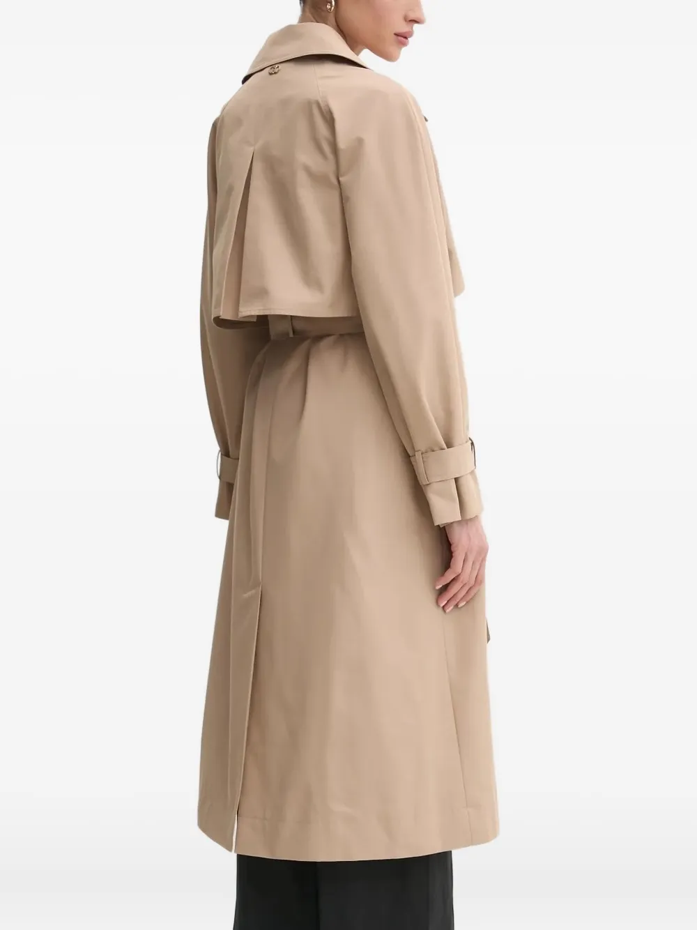 LIU JO Trenchcoat van katoenblend met ceintuur Beige