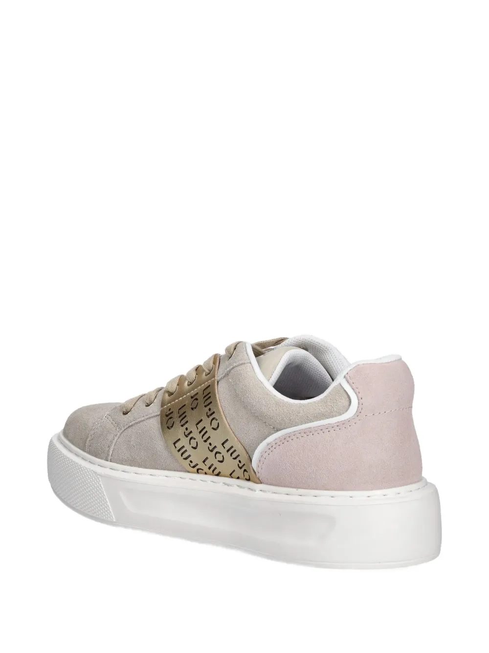 Liu •jo Suede Platform Sneakers In Neutrals