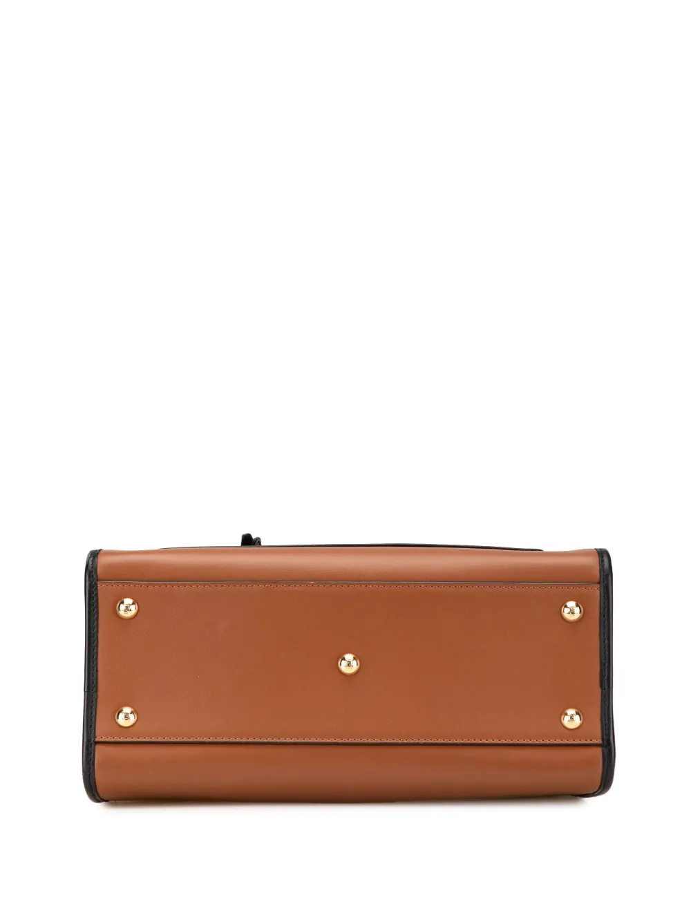 Pre-owned Fendi 2000-2024 Small Leather Runaway Satchel In Brown