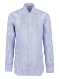 Buonamassa striped linen shirt - Blue