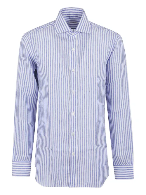 Chemise rayée en lin - Buonamassa - Modalova