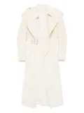 Y's dump rooler printing trench coat - Neutrals