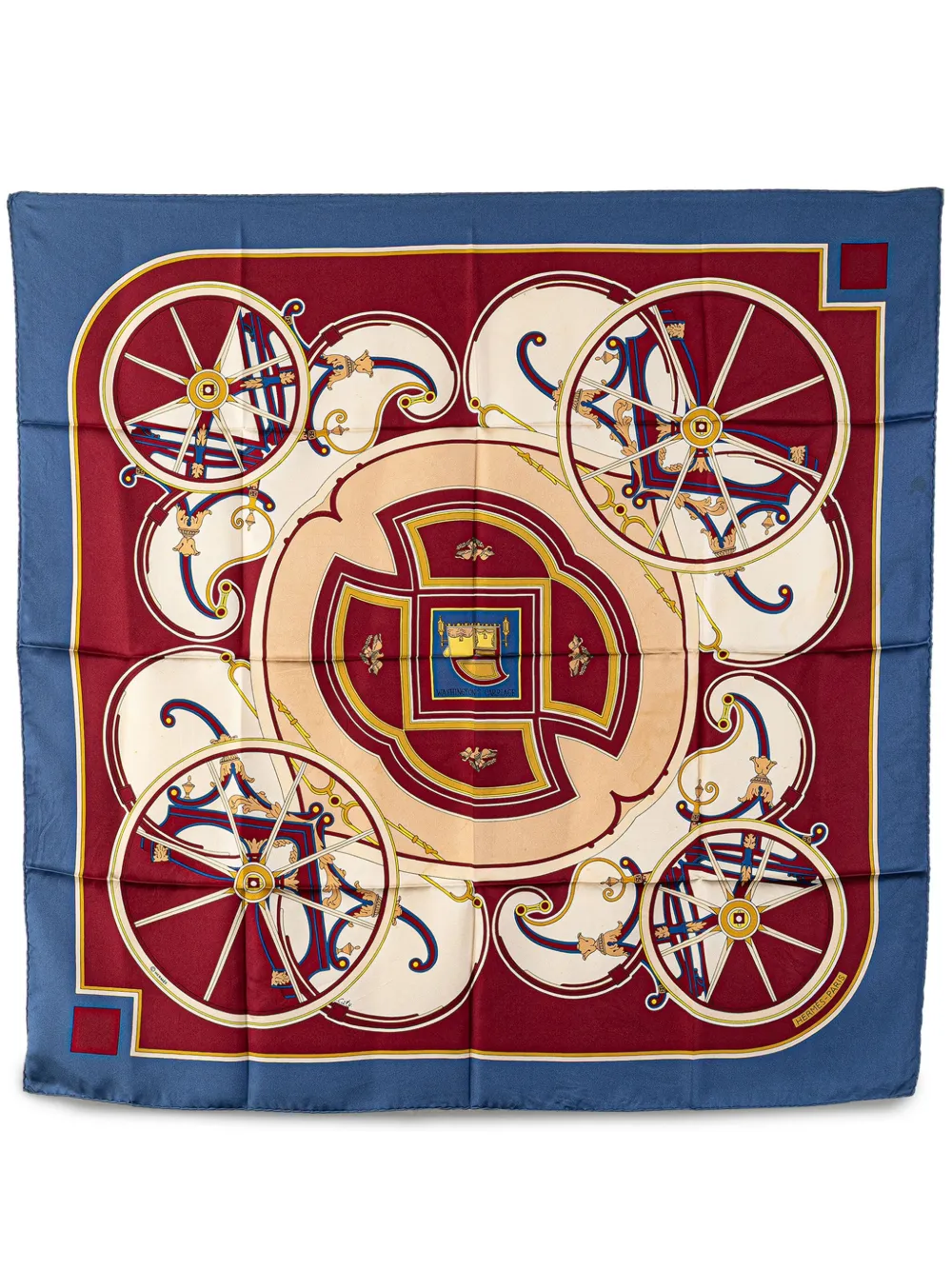 Hermès Pre-Owned 20th Century Washingtons Carriage シルク スカーフ - マルチカラー Hermès Pre-Owned 20th Century Washingtons Carriage シルク スカーフ - マルチカラー
