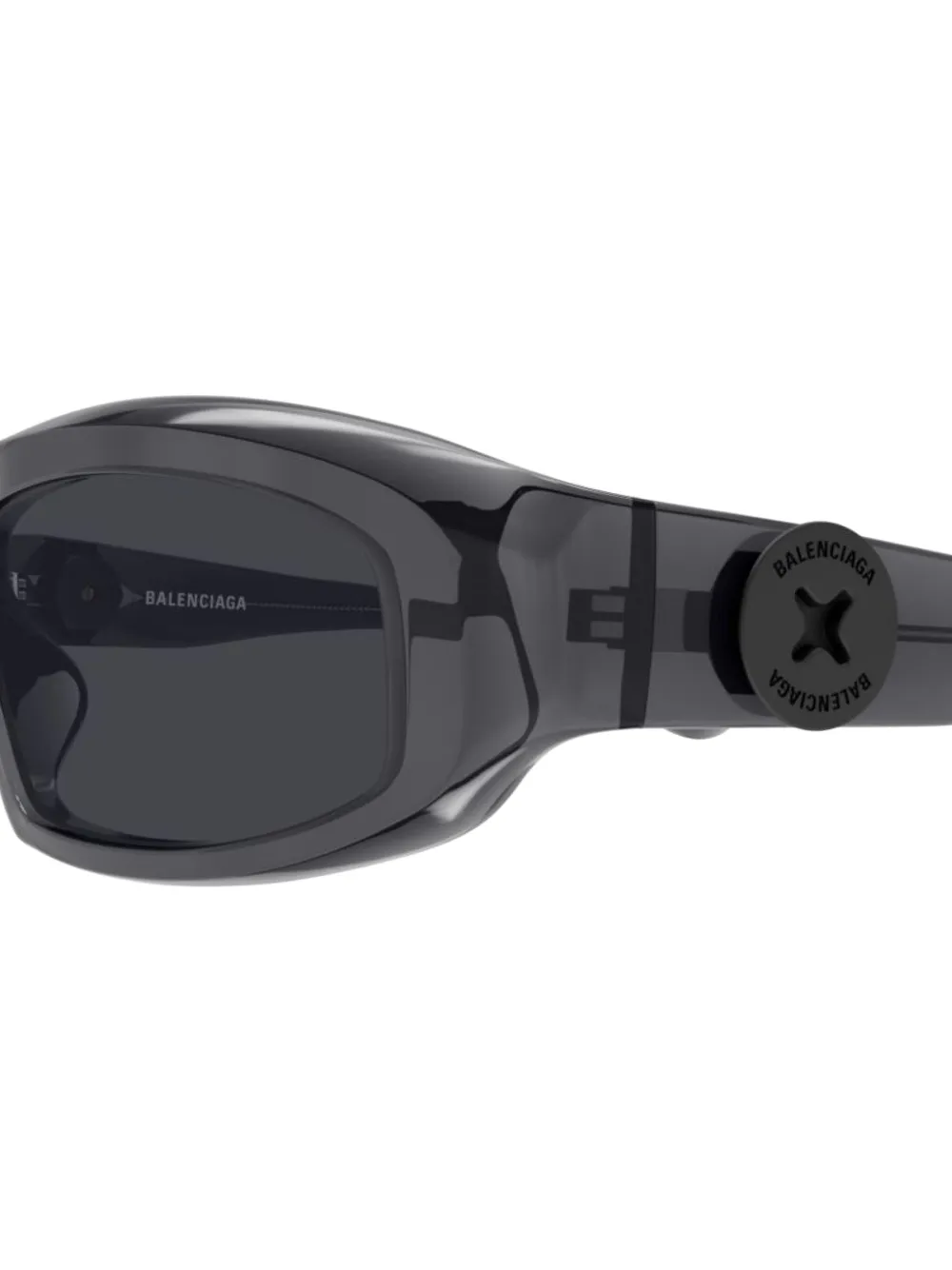 Balenciaga Eyewear Zonnebril met D-montuur Grijs