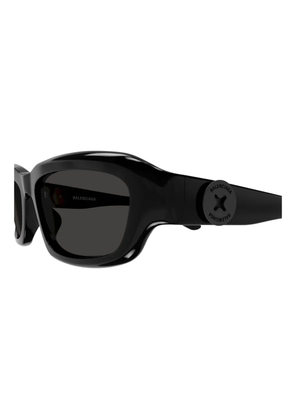 Balenciaga Zonnebril met chunky montuur Zwart