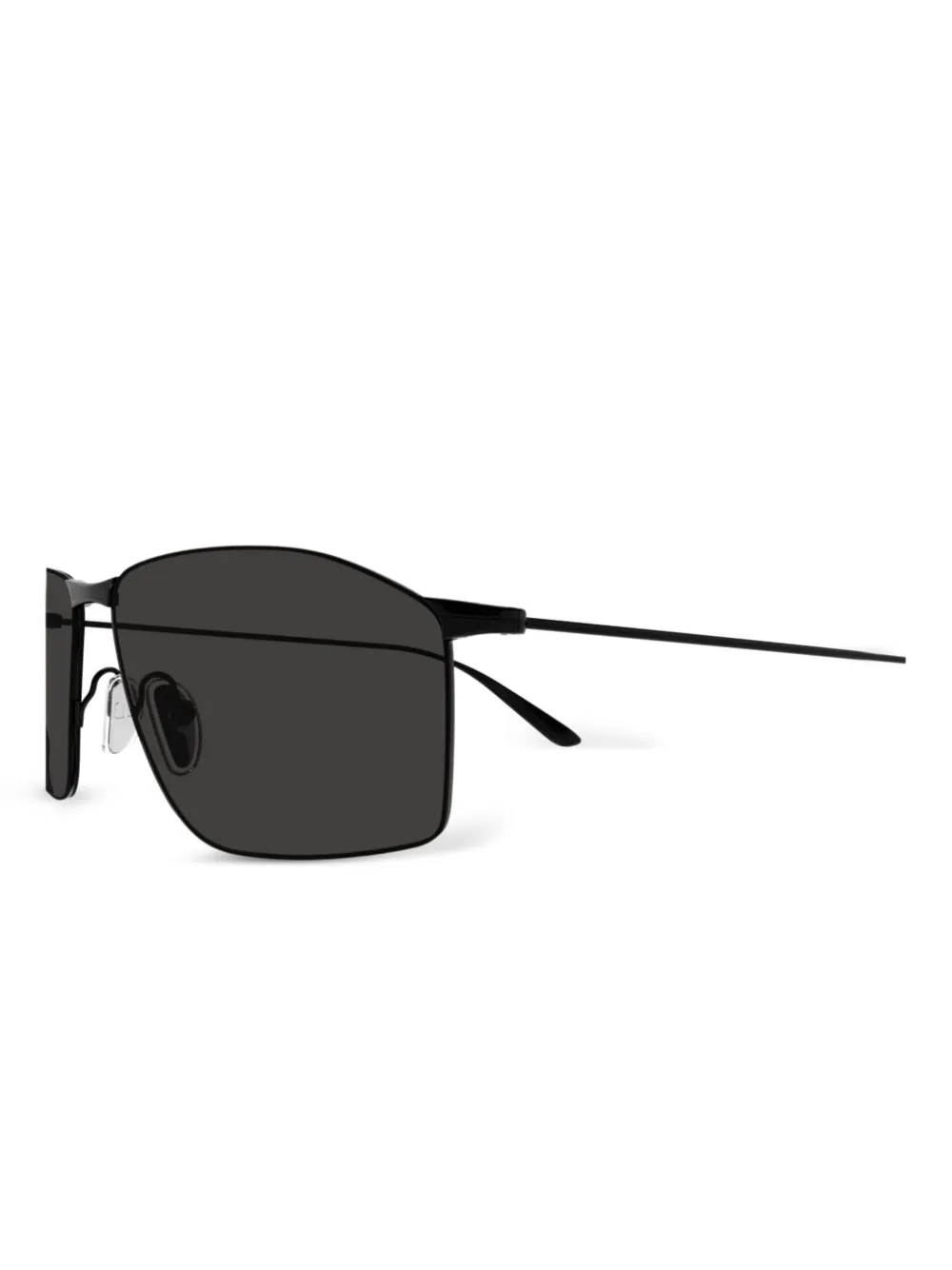 Balenciaga Eyewear Zonnebril met hoekig montuur Zwart