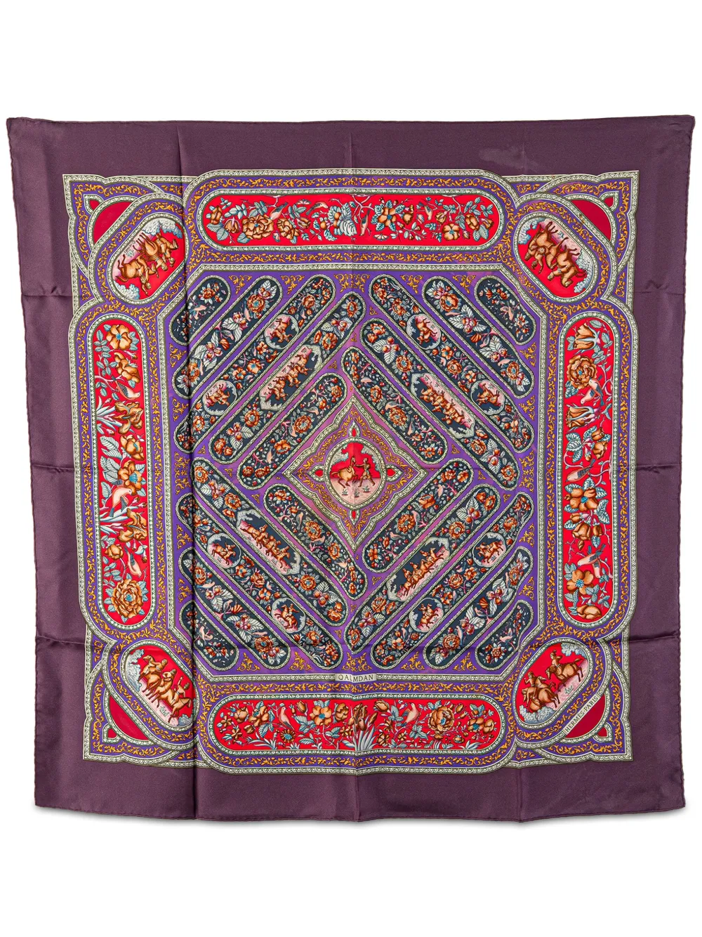 Hermès Pre-Owned 20th Century Qalamdan Silk Scarf scarves - パープル Hermès Pre-Owned 20th Century Qalamdan Silk Scarf scarves - パープル