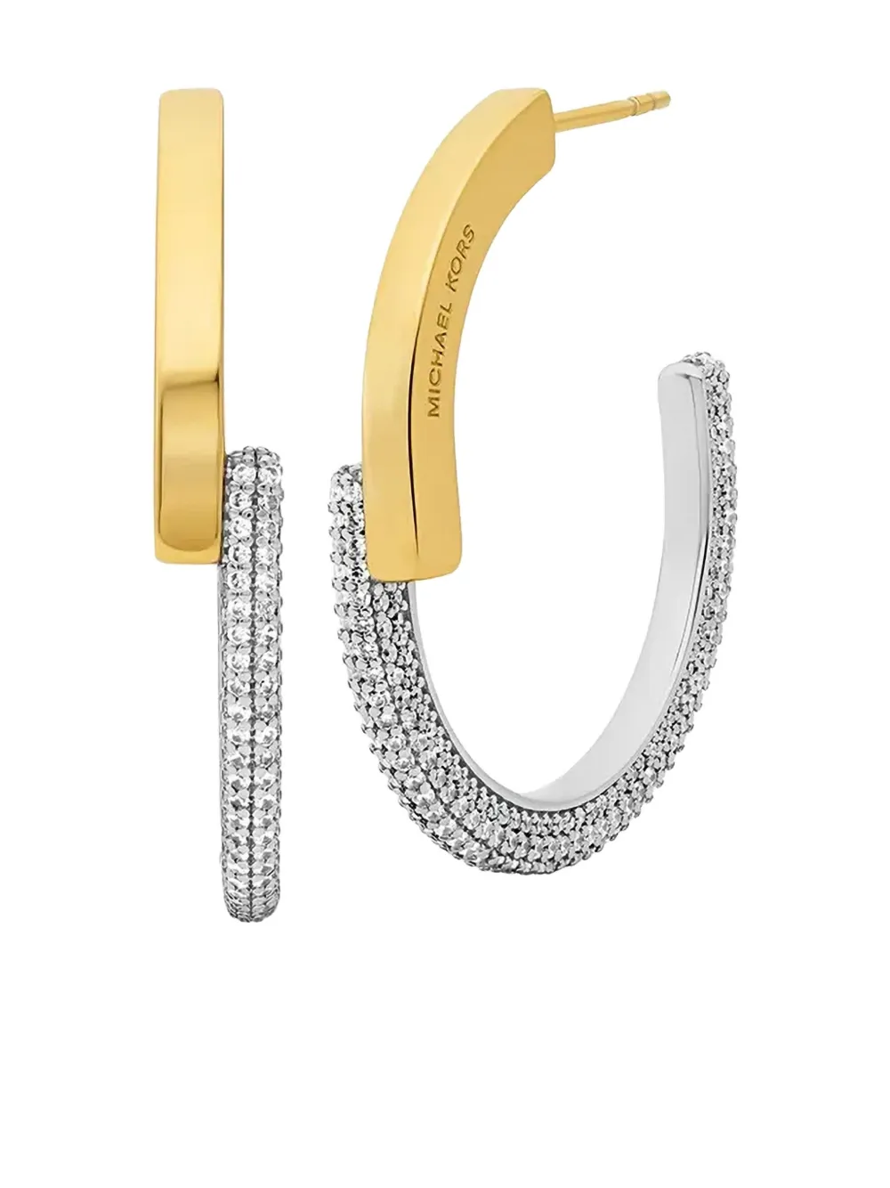 Michael Kors Orecchini con logo inciso - Argento