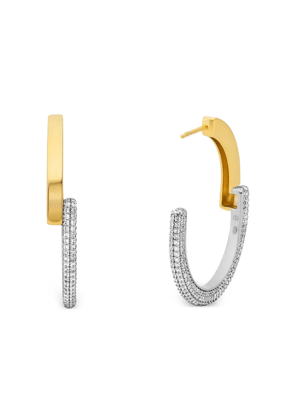Michael Kors Oorbellen met gegraveerd logo - Zilver