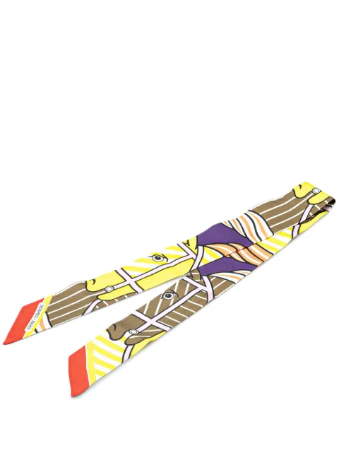 Hermès Pre-Owned 20th Century Quadrige Bayadere Silk Twilly Scarf scarves