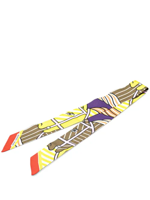 Foulard Quadrige Bayadere Twilly en soie 20e siècle - Hermès Pre-Owned - Modalova