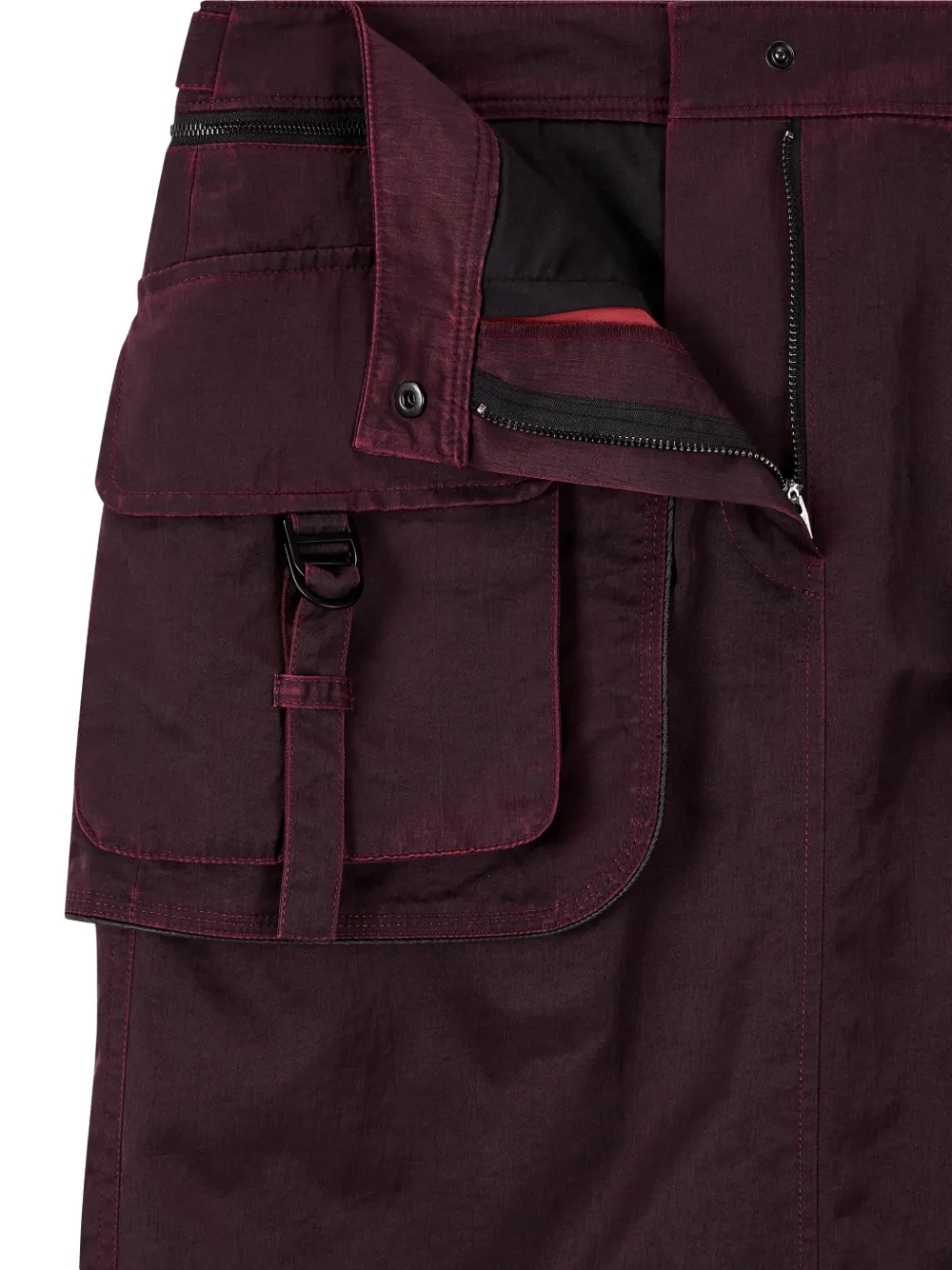 STUDIO TOMBOY Maxi-rok met cargo zak Rood