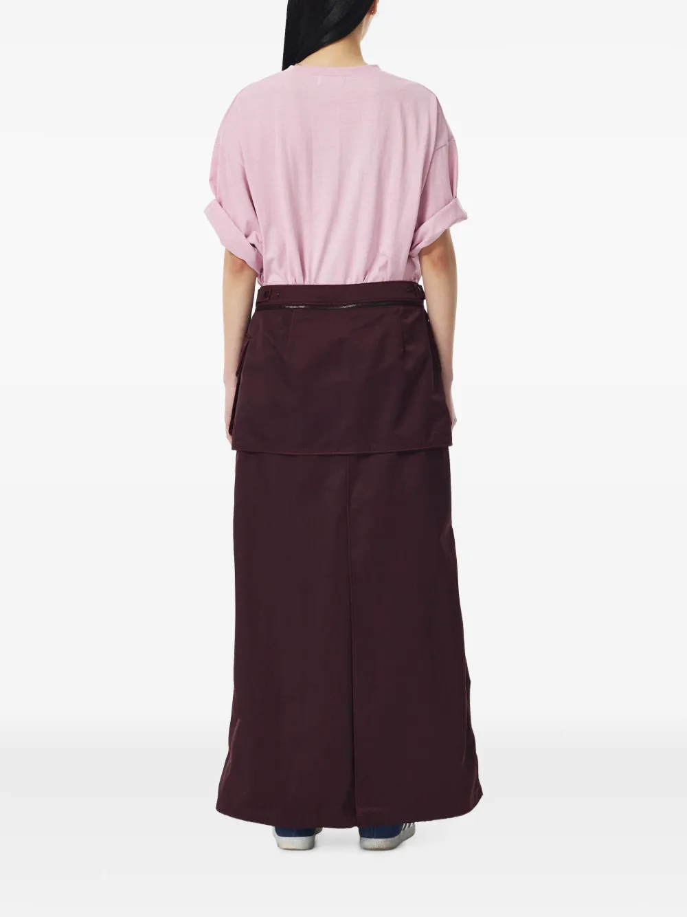 STUDIO TOMBOY Maxi-rok met cargo zak Rood