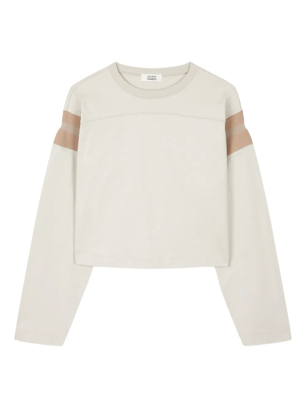 STUDIO TOMBOY contrasting-stripe long-sleeved top | Neutrals | Image 1