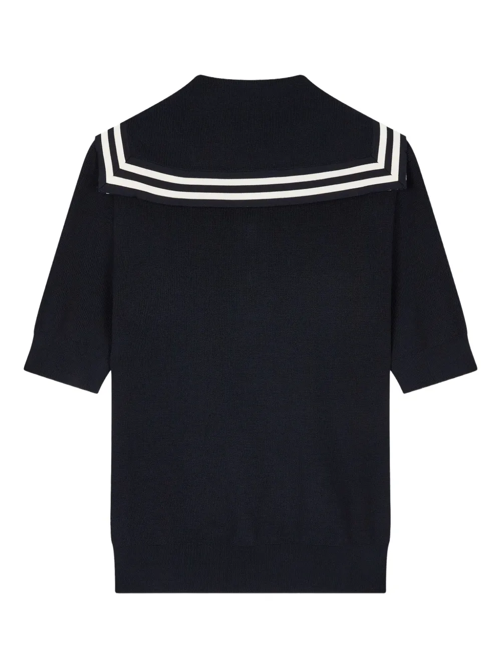 STUDIO TOMBOY Top met korte mouwen en matrozenkraag Blauw