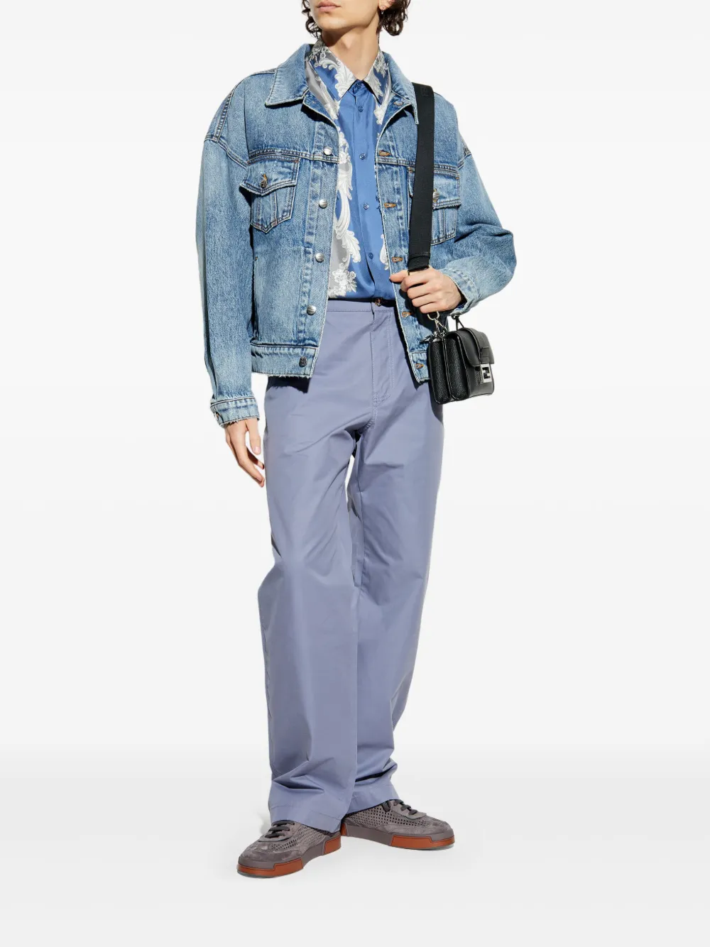 Versace Overhemd met Medusa Cameo-print - Blauw