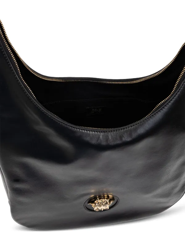Versace レザー トートバッグ | ブラック | FARFETCH JP