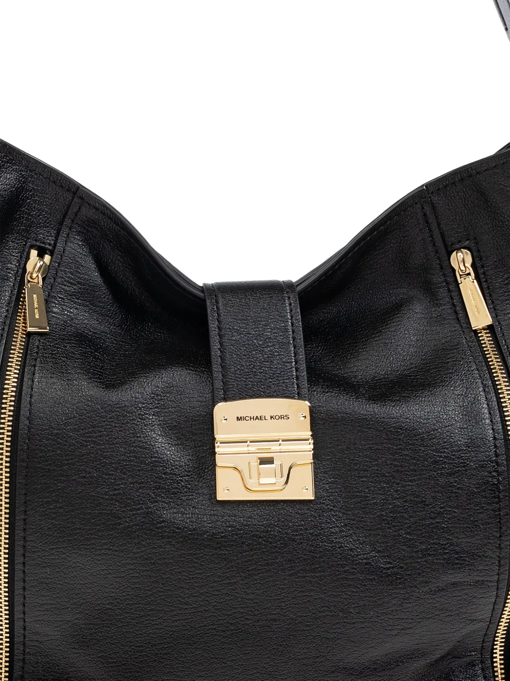 Shop Michael Michael Kors Large Addie Tote Bag In Black