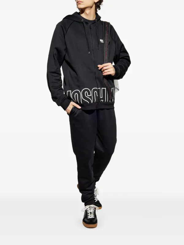 パーカー・フーディ Moschino Logo print hoodie Moschino logo-print Hoodie | Black | FARFETCH
